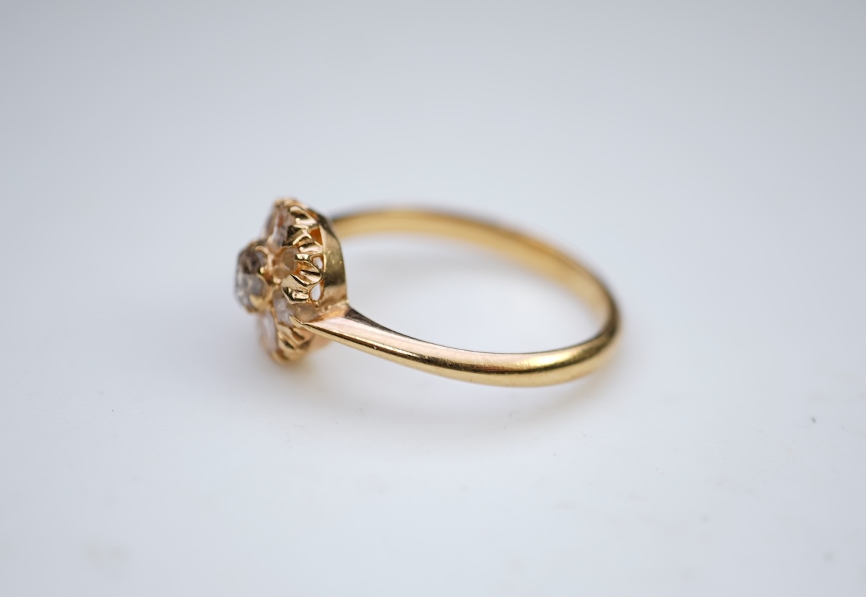 A diamond ring, late 19th century